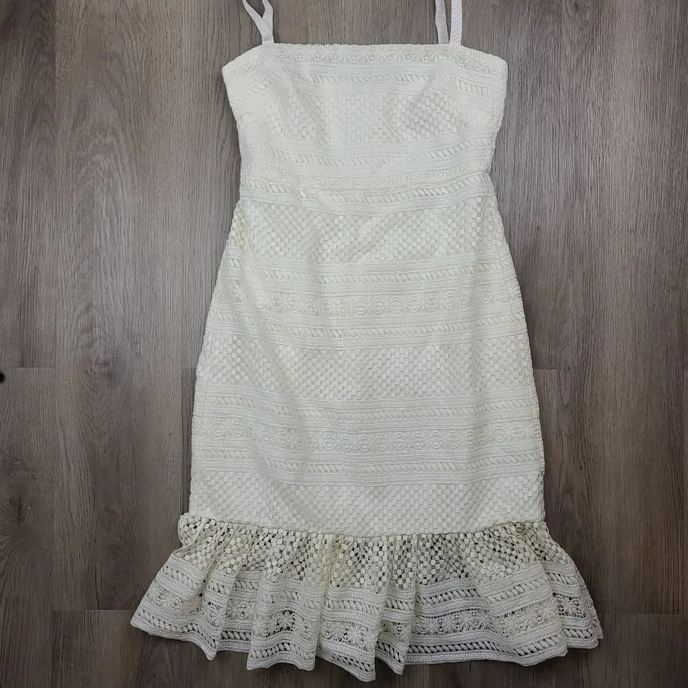 J. Crew Geometric Lace Midi Dress size 6